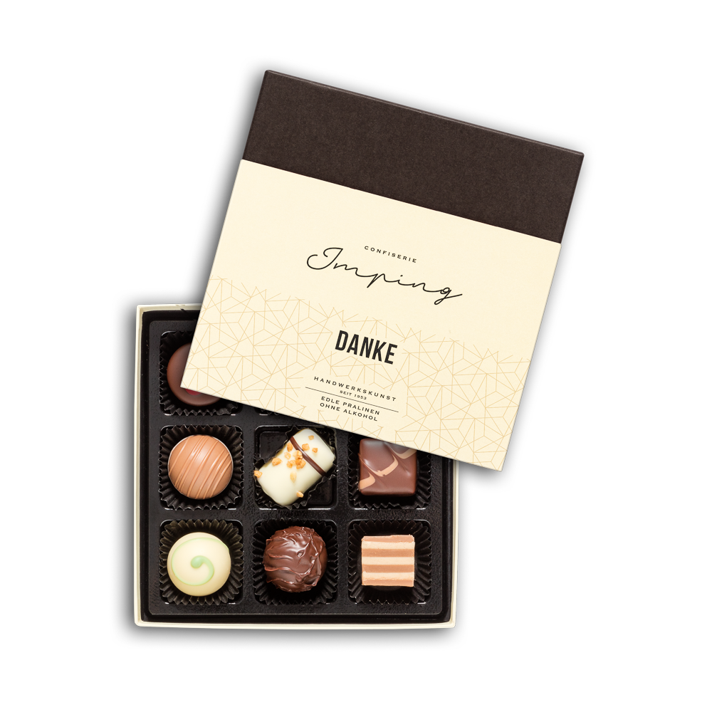 Edle Pralinen ohne Alkohol "Danke" 110g